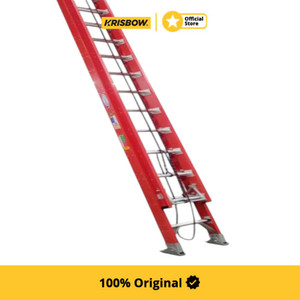 Krisbow Werner 12 mtr Tangga Ekstensi Fiberglass 40 Step D6240-2As - Merah Multifunction Household Ladder Extension Ladder Tangga Sambungan Peralatan Rumah Tangga Perlengkapan Tukang