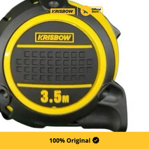 Krisbow 3.5 mtr Meteran Lrmt4 - Kuning Alat Pengukur Barang Alat Ukur Bangunan Measuring Tape Peralatan Tukang Bangunan