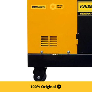 Krisbow Generator Diesel Silent 12000 Watt 1P/3P Krpd120A - Kuning Power Supply Generator Listrik Pengisi Daya Listrik Darurat Jenset Listrik