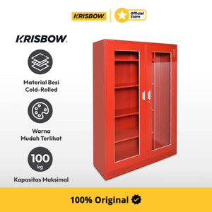 Krisbow Fire Cabinet Lemari Alat Pemadam Kebakaran - Merah