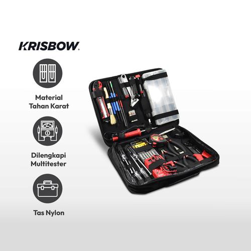 Krisbow Set Electronic Toolkit Perkakas Elektronik 40 Pcs