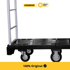 Krisbow Narrow Cart Wheel Troli 6 Roda 300Kg 129X42X150 Cm