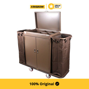 krisbow troli housekeeping 142x46x111 cm - cokelat