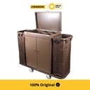 krisbow troli housekeeping 142x46x111 cm - cokelat