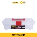 Krisbow Tool Box Kotak Perkakas Plastik 30.5X15X10Cm - Merah