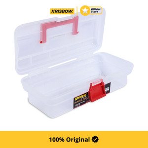 Krisbow Tool Box Kotak Perkakas Plastik 30.5X15X10Cm - Merah