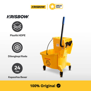 Krisbow Bucket Wringer Ember Pel Peras 24 Ltr