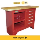 Krisbow Work Bench Meja Workshop 137X51X86.5 Cm - Merah