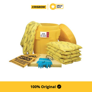krisbow drum overpack spill kit 81.3 ltr - kuning