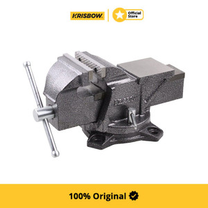 Krisbow Bench Vise Ragum Putar With Swivel Base 10 Cm