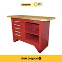 Krisbow Work Bench Meja Workshop 137X51X86.5 Cm - Merah
