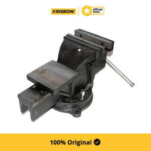 Krisbow Bench Vise Ragum Putar With Swivel Base 20 Cm