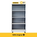 Krisbow 31.2X92X176 cm Lemari Arsip Kantor Metal Dengan Divider
