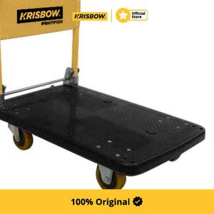 Krisbow Platform Troli Barang Roda Polyurethane 150Kg - Biru