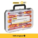 Krisbow Set 8 Pcs Obeng Insulasi Lriss8 - Merah/Kuning Insulated Screwdriver Set Perkakas Listrik Screwdriver Alat Perkakas