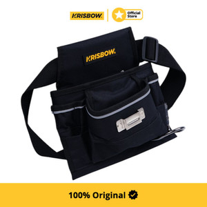 Krisbow Tas Perkakas 8 Kompartemen Lrtp1 - Hitam Tempat Penyimpanan Alat Perkakas Tool Organizer Bag Organizer Alat Pertukangan Wadah Perkakas Teknisi