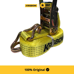 Krisbow Tali Pengikat Barang Tie Down Dj 5T 5 cm X 10 mtr Multifuncional Rope Ratchet Tie Down Aksesoris Pengikat Serbaguna