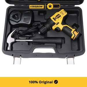 Krisbow Set Drill Bor Listrik Tanpa Kabel 12V Ircids121