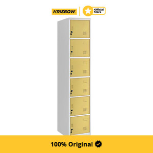 Krisbow Loker 6 Pintu Single Column Locker- Kuning Tua