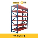 Krisbow Shelving Steel Rak Besi 6 Rows Industrial - Oranye