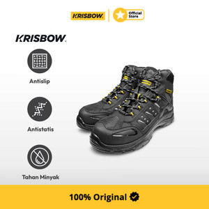 Krisbow Sepatu Safety Shoes Nemesis 6 Inchi Uk. 39 - Hitam