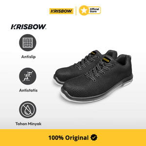 Krisbow Safety Shoes Sepatu Pengaman Ares Ukuran 39 - Hitam