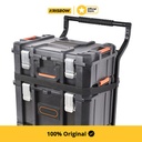 Krisbow Kotak Penyimpanan Peralatan Modular Set 4Pcs - Hitam