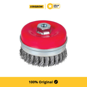 Krisbow Knot Cup Brush Bulu Sikat Pembersih Gerinda 7,5 Cm