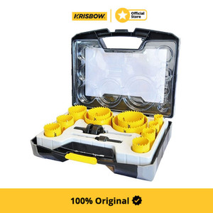 Krisbow Set Mata Bor Bi-Metal Hole Saw 19-76Mm 15Pcs Irahss1