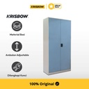 Krisbow File Cabinet Lemari Kantor 2 Pintu - Biru