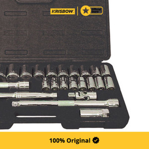 Krisbow Kunci Sok Socket Set Sq 1/2 Inchi 1-3.2 Cm 26 Pcs