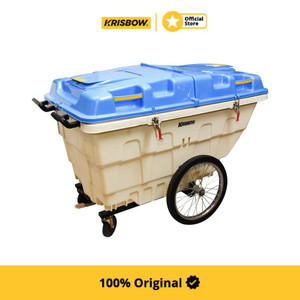 Krisbow Garbage Cart Tempat Sampah Plastik Gerobak 550 Ltr
