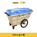 Krisbow Garbage Cart Tempat Sampah Plastik Gerobak 550 Ltr