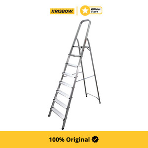 Krisbow Ladder Tangga Aluminium Dengan Handle 8 Step 1.7 Mtr