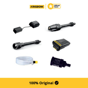 Krisbow Cordless High Pressure Cleaner 35 Bar 20 V - Hitam