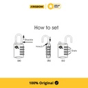 Krisbow Padlock Gembok 4 Kombinasi Kunci - Hitam