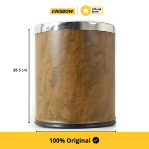 Krisbow Dust Bin Tempat Sampah Bulat - Coklat