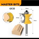 MASTER BIT MATA PROFIL ROUTER CONCAVE NOSE TABLE & DOOR SIDE LINE 6MM