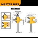 MASTER BIT MATA PROFIL ROUTER 120° TENON & PUZZLE ENGRAVING KNIFE 8MM