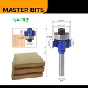 MASTER BIT MATA PROFIL CORNER ROUND CHAMFER FILLET 4-FLUTE EDGE 1/4XR2