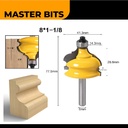 MASTER BIT MATA PROFIL ROUTER CABINET LINE CUTTER HANDRAIL EDGE 8MM