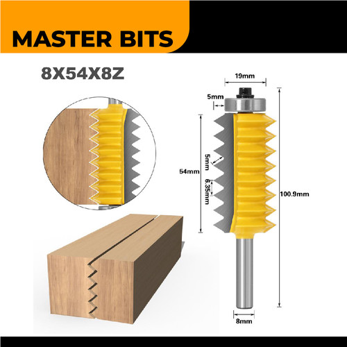 MASTER BIT MATA PROFIL ROUTER SLOTTING MULTI TOOTH TENON CUT 8X54X8Z