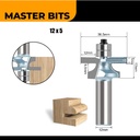 MASTER BIT MATA ROUTER GROOV ROUND CORNER DOOR & WINDOW FRAME 12X5MM