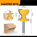 MASTER BIT MATA PROFIL ROUTER RADIUS EDGE, DECORATIVE & CABINET 8MM