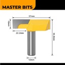 MASTERBIT MATA PROFIL ROUTER SLOT FLAT BOTTOM CUTS THE CORNER 12x57MM