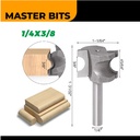 MASTER BIT MATA PROFIL ROUTER SEMI-CIRCULAR CUTTER 1/4X3/8"