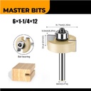 MASTER BIT MATA PROFIL ROUTER GROOVING BALL T-CUTTER 6MMX1-1/4"X12MM