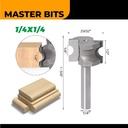 MASTER BIT MATA PROFIL ROUTER SEMI-CIRCULAR CUTTER 1/4X1/4"