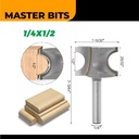 MASTER BIT MATA PROFIL ROUTER SEMI-CIRCULAR CUTTER 1/4X1/2"