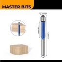 MASTER BIT MATA PROFIL ROUTER LURUS DOUBLE BEARING TRIM CUT 1/4X3/8"